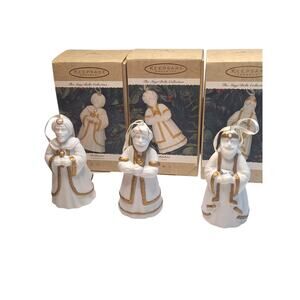 3 Hallmark Keepsake 1996 MAGI Porcelain BELLS Three Wise Men Ornament Nativity